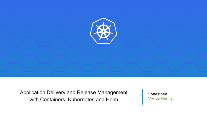 application delivery and release management