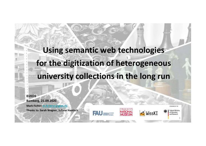 using semantic web technologies for the digitization of