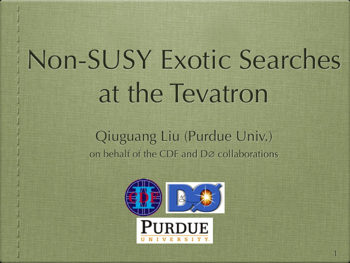 non susy exotic searches at the tevatron