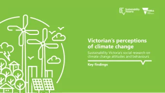 Victorians perceptions  of climate change  Sustainability Victorias social research on