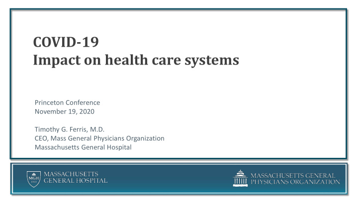 covid 19 impact on health care systems