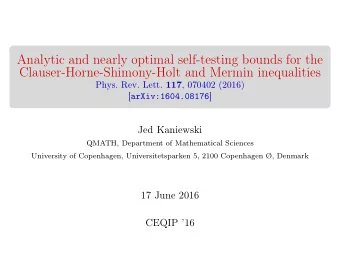 Analytic and nearly optimal self-testing bounds for the  Clauser-Horne-Shimony-Holt and Mermin