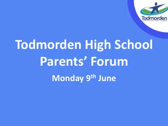 Parents Forum Monday 9 th June  Introductions from the Headteacher  Andrew Whitaker  School