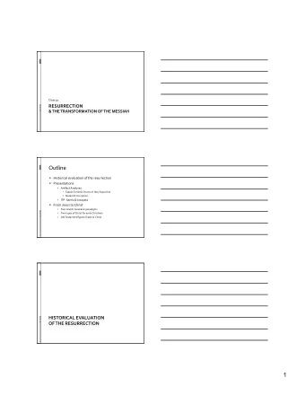 1  ResurrectionandItsImpact