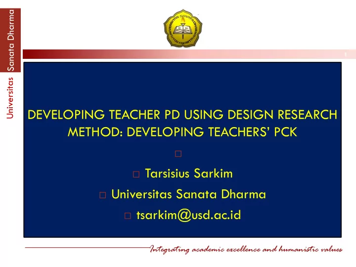 method developing teachers pck