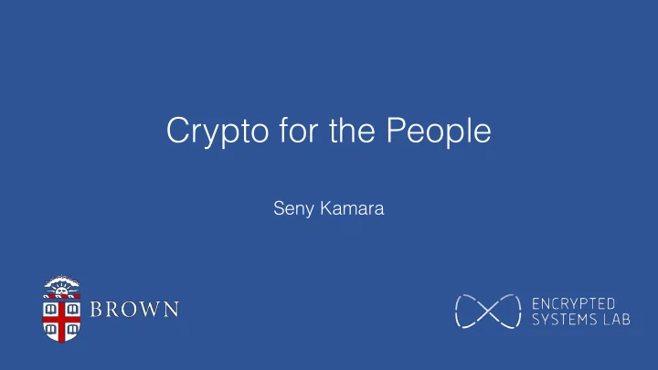 crypto for the people