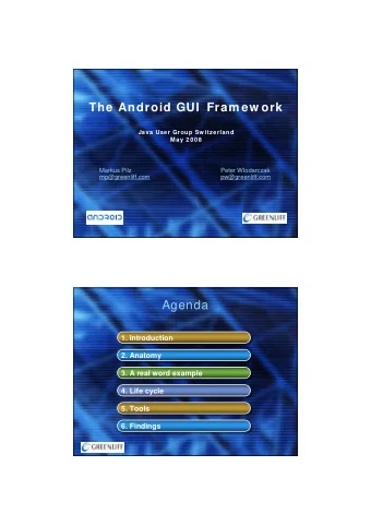 Agenda  1. Introduction  1. Introduction  2. Anatomy  2. Anatomy  3. A real word example  3. A real