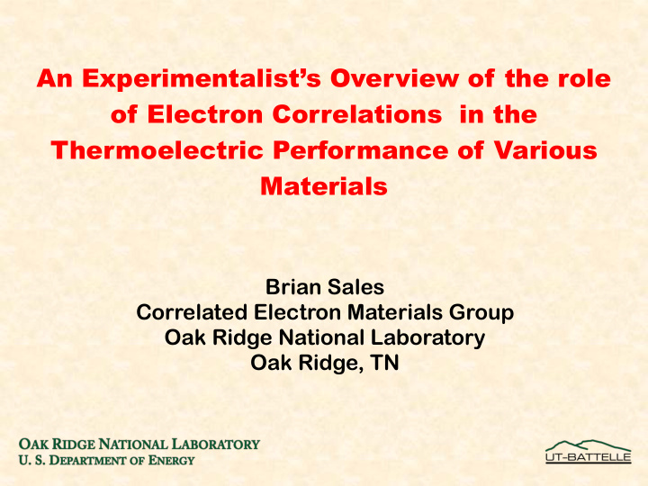an experimentalist s overview of the role of electron
