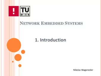 1. Introduction  Nikolas Wageneder O VERVIEW  18.04.2007  Preliminaries  Distributed