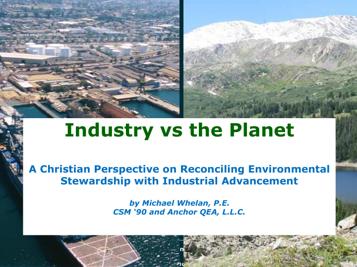 industry vs the planet a christian perspective on