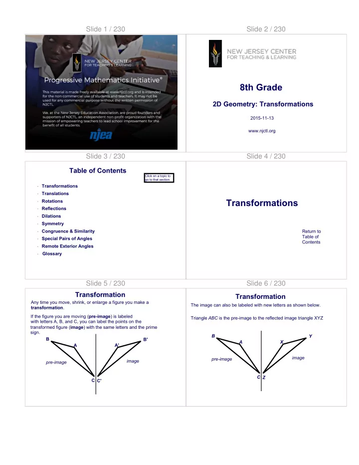 transformations