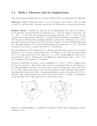 1.1  Hellys Theorem and its Applications One of the fundamental theorems on convexity is