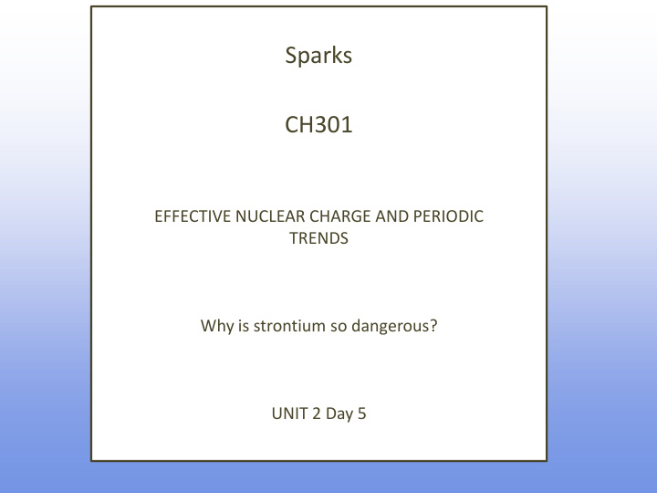 sparks ch301