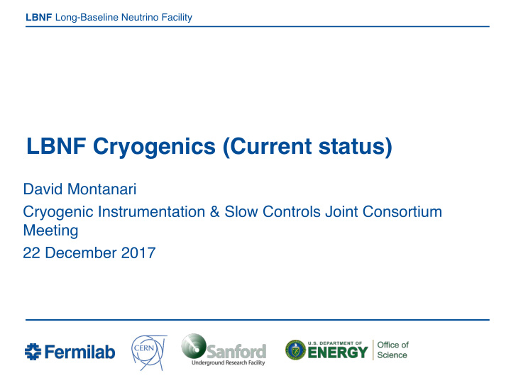 lbnf cryogenics current status