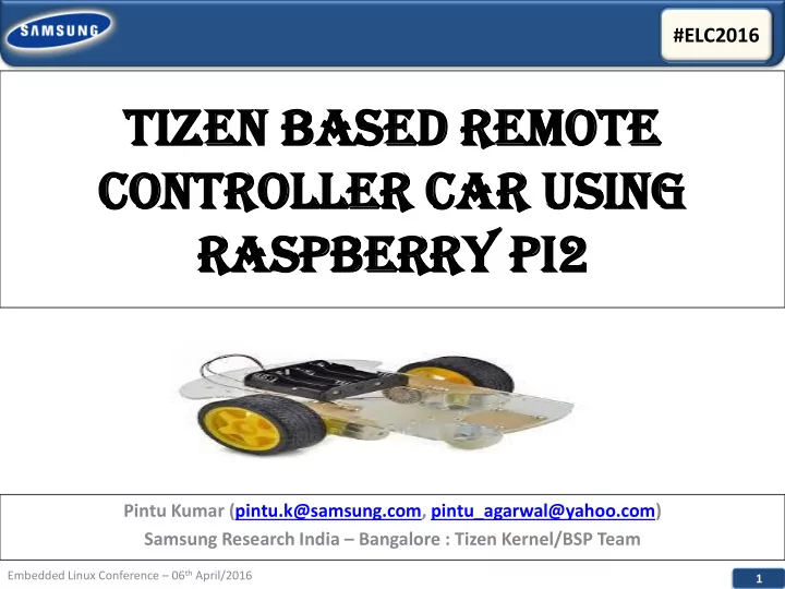 tiz tizen en based ased re remote ote