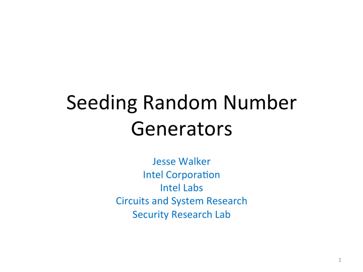 seeding random number generators