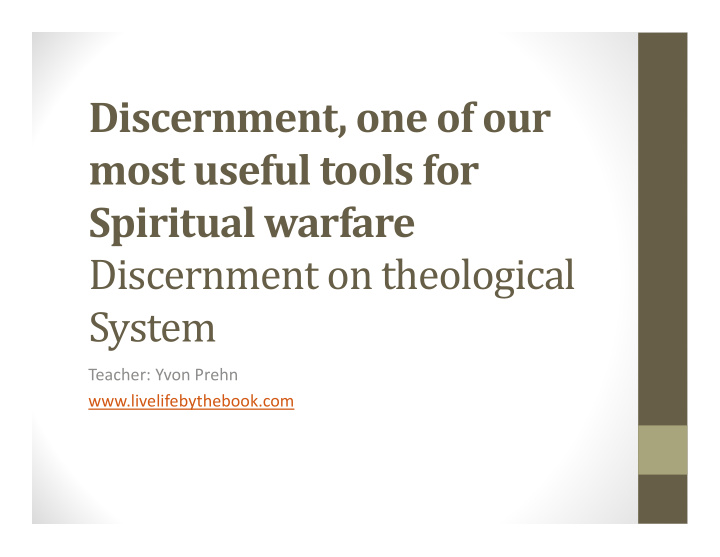 discernment one of our most useful tools for spiritual