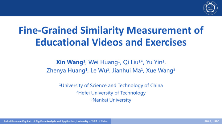 fine grained similarity measurement of educational videos