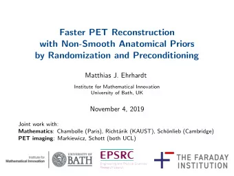 Faster PET Reconstruction  with Non-Smooth Anatomical Priors  by Randomization and Preconditioning