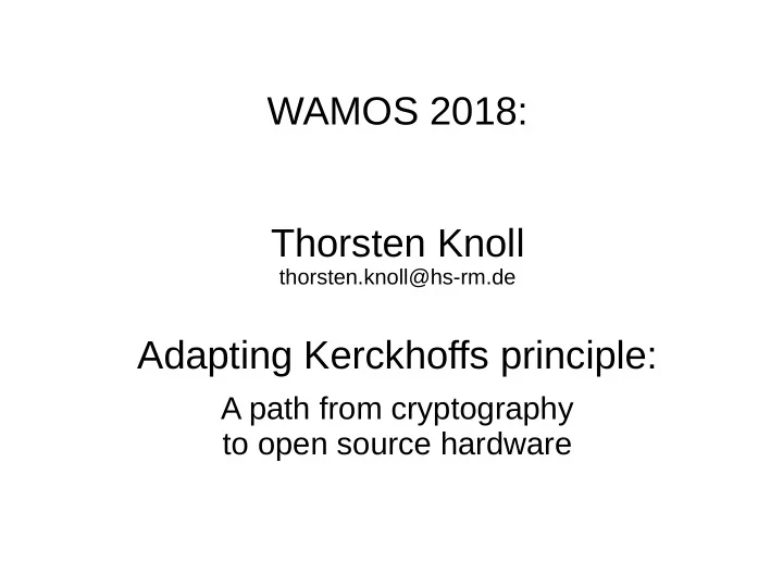 wamos 2018 thorsten knoll
