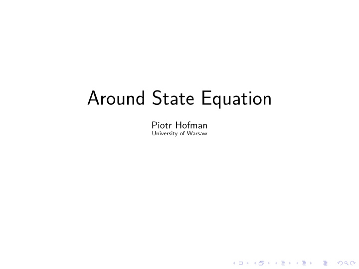 around state equation