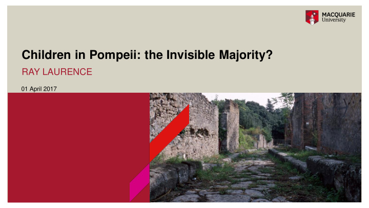 children in pompeii the invisible majority