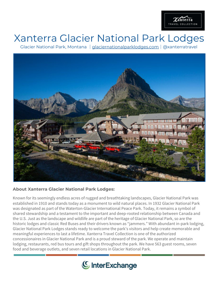 xanterra glacier national park lodges
