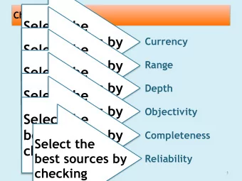 Select the  best sources by  Currency  Select the  checking  best sources by  Range  Select the