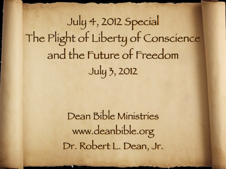 the plight of liberty of conscience and the future of