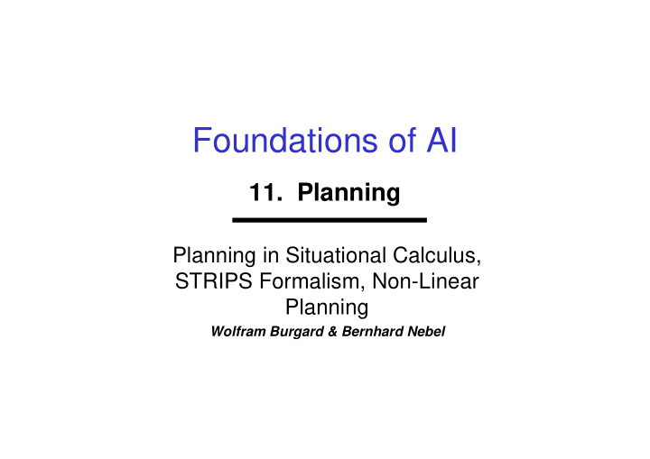 foundations of ai