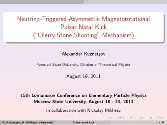 Neutrino-Triggered Asymmetric Magnetorotational  Pulsar Natal Kick  (Cherry-Stone Shooting