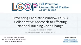 Collaborative Approach to Effecting  National Building Code Change  December 3, 2019 12:00 PM EST