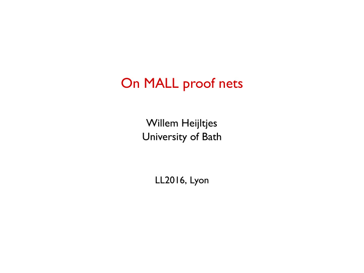 on mall proof nets