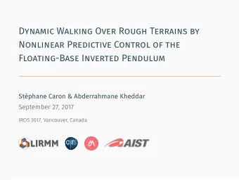 Dynamic Walking Over Rough Terrains by  Nonlinear Predictive Control of the  Floating-Base Inverted