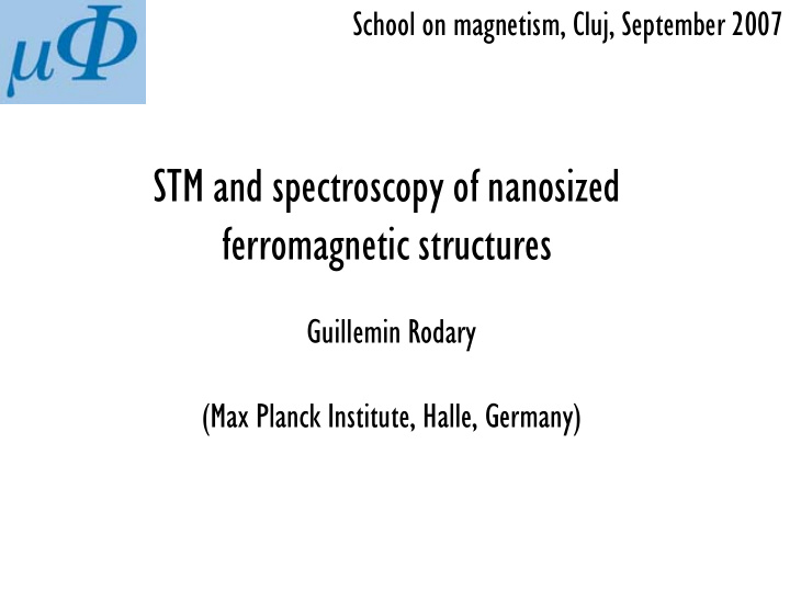 stm and spectroscopy of nanosized ferromagnetic structures