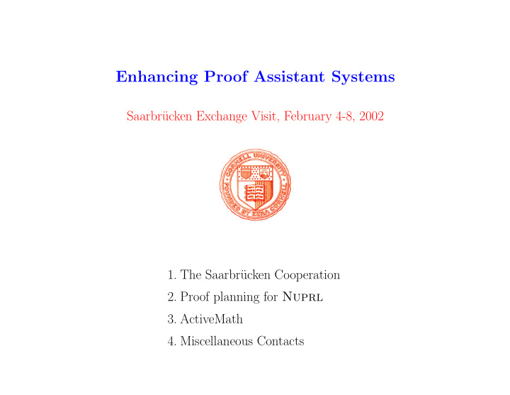 enhancing proof assistant systems