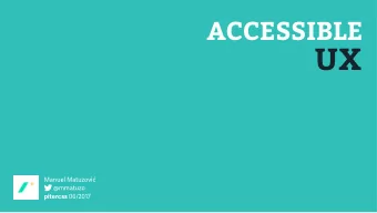 UX Manuel Matuzovi   @mmatuzo pitercss 06/2017  Manuel Matuzovic Manuel Matuzovi   ,  ,