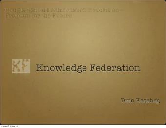 Knowledge Federation  Dino Karabeg  onsdag 5. mars 14  Text  onsdag 5. mars 14  Text  onsdag 5.
