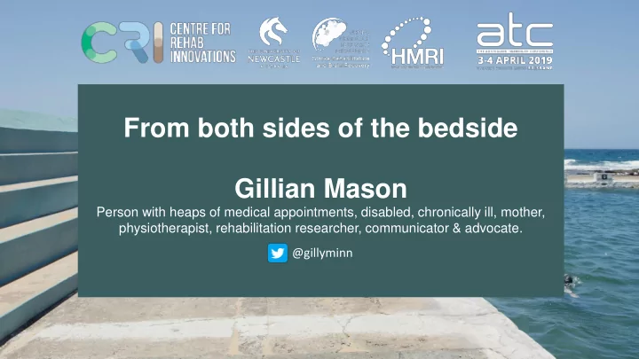 from both sides of the bedside