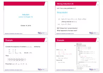 Strong induction (3)  23/38 Let P be a unary predicate on N  Strong induction:  Induction  .  .  .