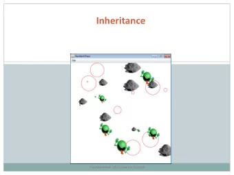 Inheritance  Fundamentals of Computer Science  Outline  Inheritance  Sharing code between