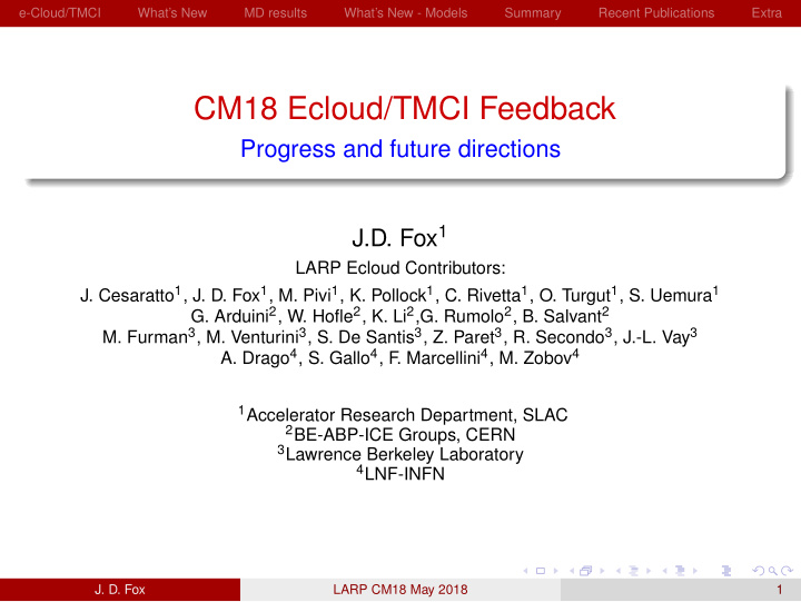 cm18 ecloud tmci feedback