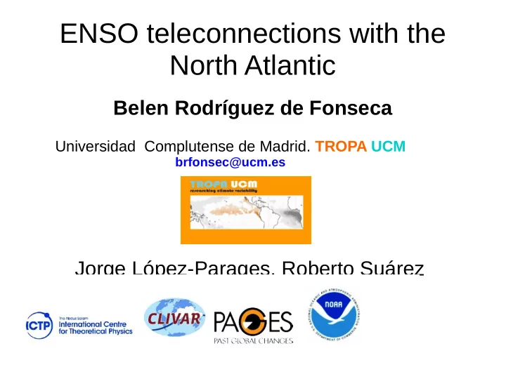 enso teleconnections with the north atlantic