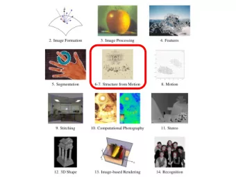 Frank Dellaert Fall 2019  Feature-based Image Alignment  Geometric image registration  2D or