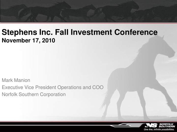 stephens inc fall investment conference