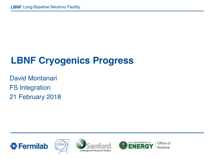 lbnf cryogenics progress