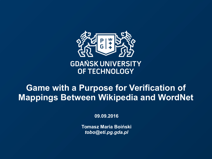 game with a purpose for verification of mappings between