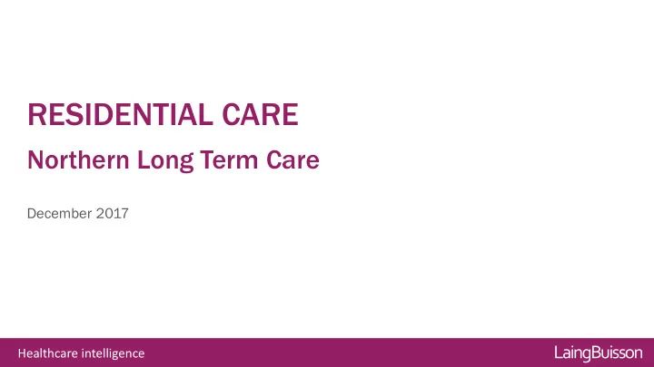 residential care