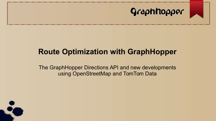 route optimization with graphhopper