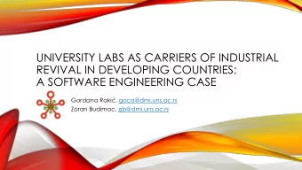 A SOFTWARE ENGINEERING CASE Gordana Raki, goca@dmi.uns.ac.rs  Zoran Budimac, zjb@dmi.uns.ac.rs